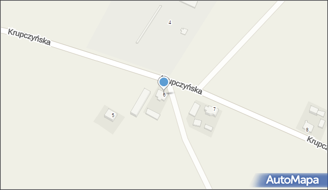 Deszczno, Krupczyńska, 6, mapa Deszczno