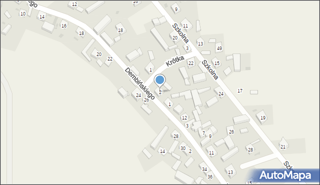 Dłużyna, Krótka, 2, mapa Dłużyna