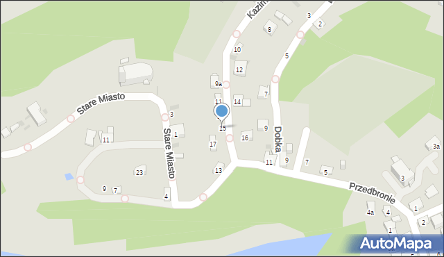 Dobczyce, Króla Kazimierza Wielkiego, 15, mapa Dobczyce