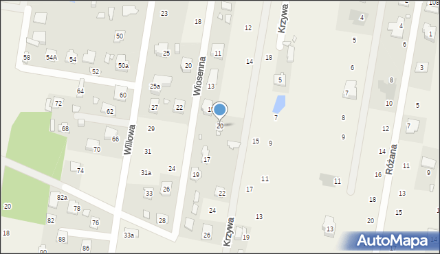 Dobczyn, Krzywa, 20, mapa Dobczyn