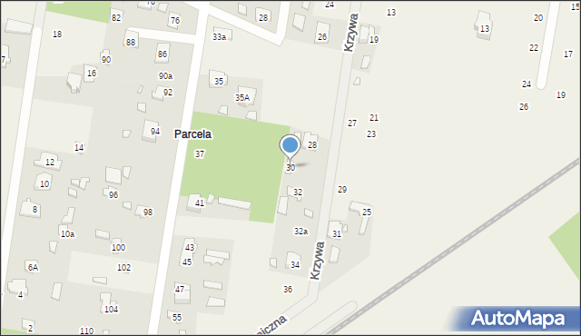 Dobczyn, Krzywa, 30, mapa Dobczyn