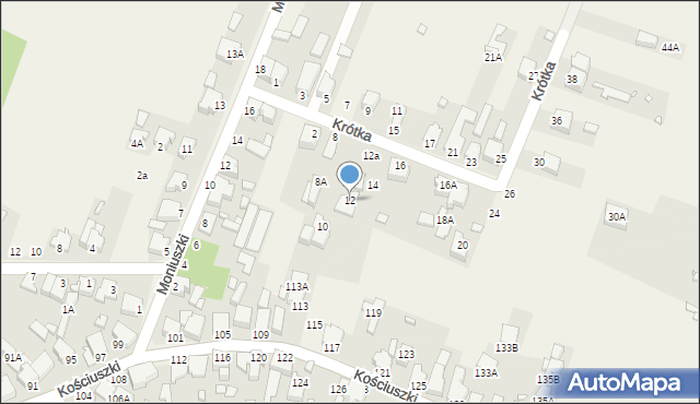 Dobieszowice, Krótka, 12, mapa Dobieszowice