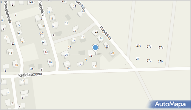 Dobra, Krajobrazowa, 11A, mapa Dobra