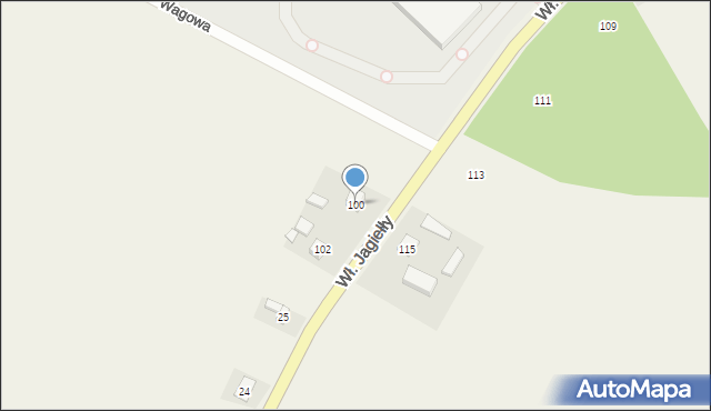 Dobrzelin, Króla Władysława Jagiełły, 100, mapa Dobrzelin