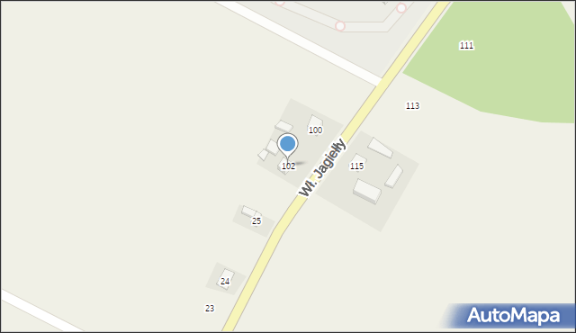 Dobrzelin, Króla Władysława Jagiełły, 102, mapa Dobrzelin