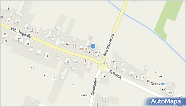 Dobrzelin, Króla Władysława Jagiełły, 4, mapa Dobrzelin