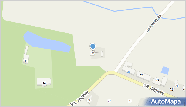 Dobrzelin, Króla Władysława Jagiełły, 80, mapa Dobrzelin