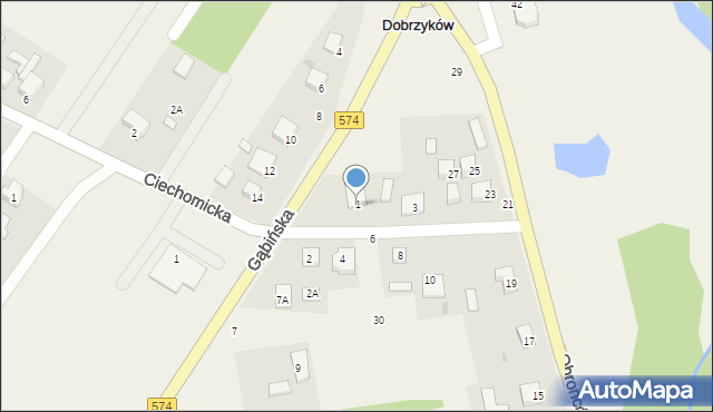 Dobrzyków, Krótka, 1, mapa Dobrzyków