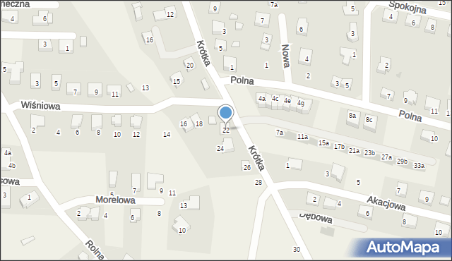 Dobrzykowice, Krótka, 22, mapa Dobrzykowice