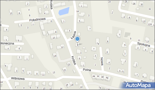 Dobrzykowice, Krótka, 9, mapa Dobrzykowice