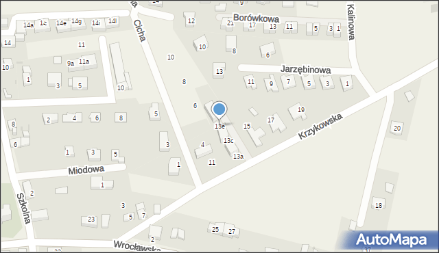 Dobrzykowice, Krzykowska, 13e, mapa Dobrzykowice
