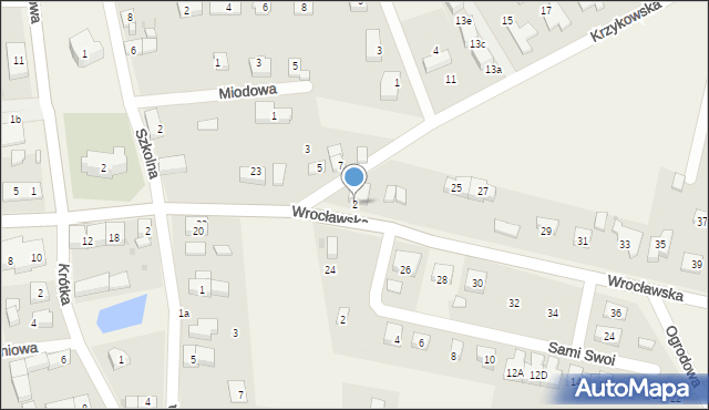 Dobrzykowice, Krzykowska, 2, mapa Dobrzykowice
