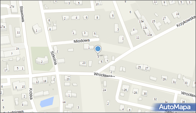 Dobrzykowice, Krzykowska, 3, mapa Dobrzykowice