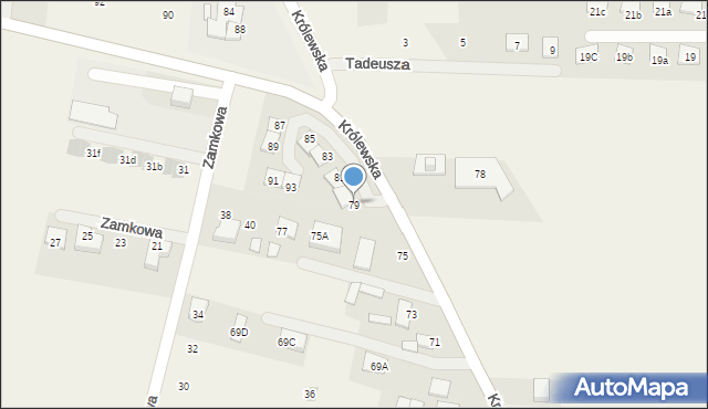 Dobrzyniewo Fabryczne, Królewska, 79, mapa Dobrzyniewo Fabryczne