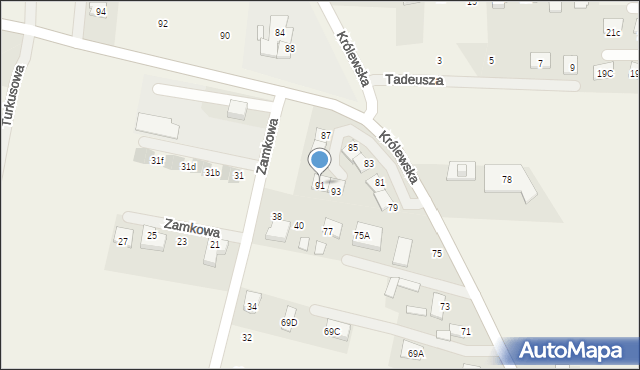 Dobrzyniewo Fabryczne, Królewska, 91, mapa Dobrzyniewo Fabryczne