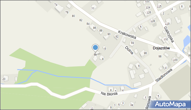 Dojazdów, Krótka, 8a, mapa Dojazdów