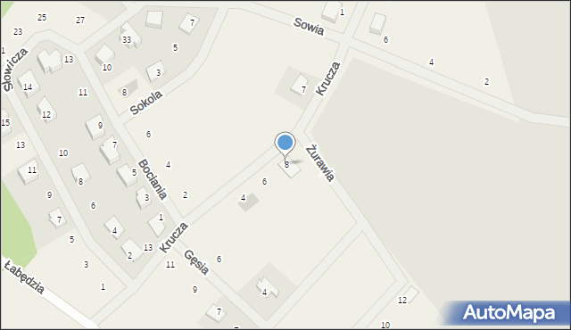 Dolaszewo, Krucza, 8, mapa Dolaszewo