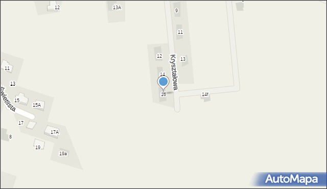Dominów, Kryształowa, 16, mapa Dominów