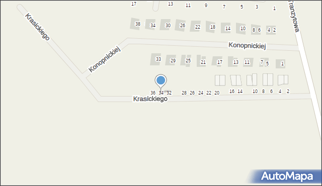 Dopiewiec, Krasickiego Ignacego, 34, mapa Dopiewiec