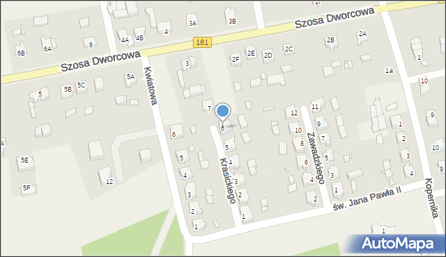 Drawski Młyn, Krasickiego Ignacego, bp., 6, mapa Drawski Młyn