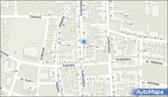 Drezdenko, Krakowska, 32, mapa Drezdenko