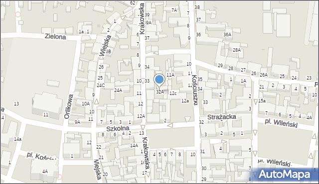 Drezdenko, Krakowska, 32A, mapa Drezdenko