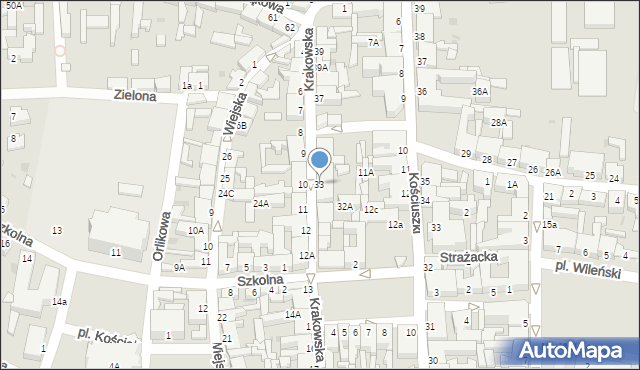 Drezdenko, Krakowska, 33, mapa Drezdenko
