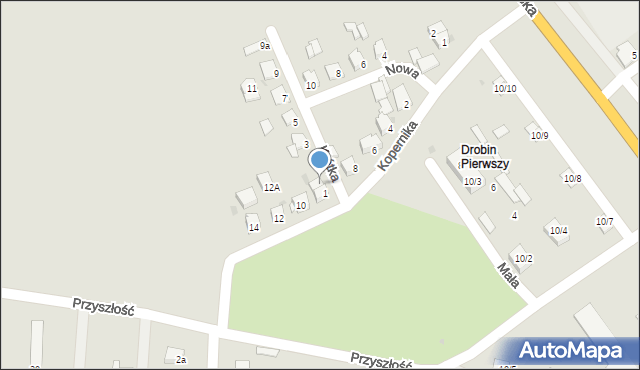 Drobin, Krótka, 1a, mapa Drobin