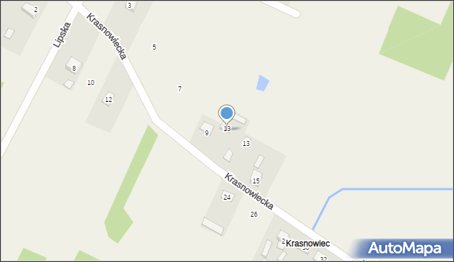 Drochów Górny, Krasnowiecka, 11, mapa Drochów Górny