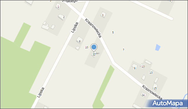 Drochów Górny, Krasnowiecka, 12, mapa Drochów Górny