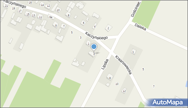 Drochów Górny, Krasnowiecka, 2, mapa Drochów Górny