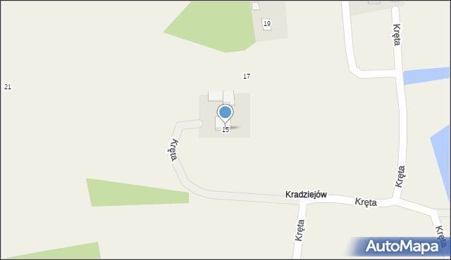 Drogomyśl, Kręta, 15, mapa Drogomyśl