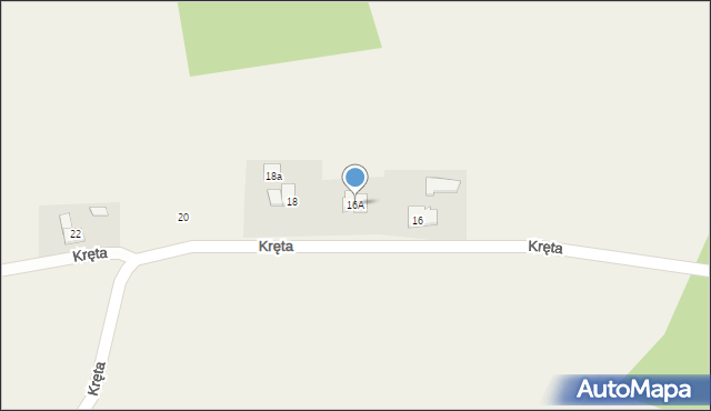 Drogomyśl, Kręta, 16A, mapa Drogomyśl