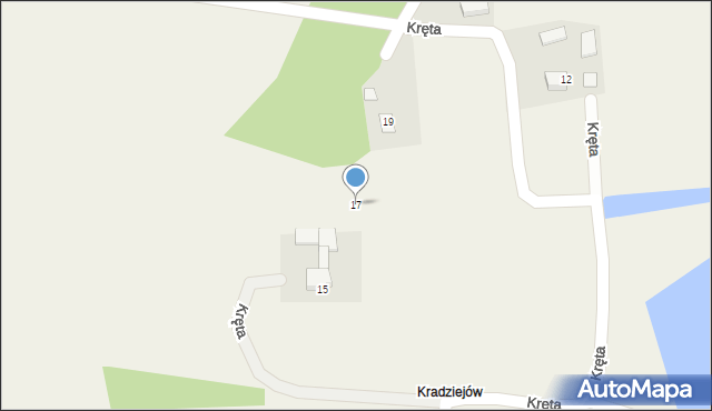 Drogomyśl, Kręta, 17, mapa Drogomyśl