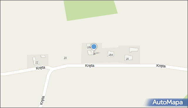 Drogomyśl, Kręta, 18, mapa Drogomyśl
