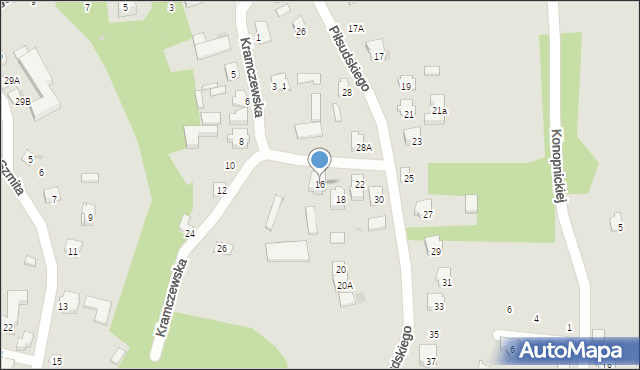 Drohiczyn, Kramczewska, 16, mapa Drohiczyn