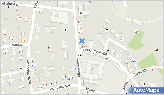 Drohiczyn, Kraszewskiego Józefa Ignacego, 6, mapa Drohiczyn