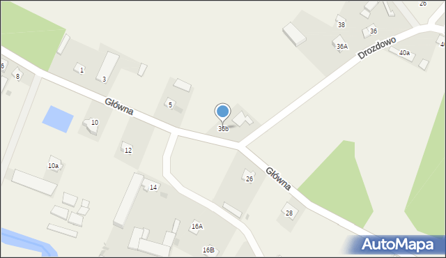 Drozdowo, Kraska, 36b, mapa Drozdowo