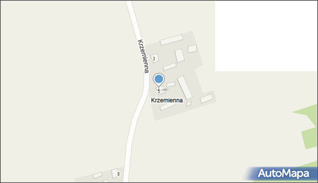 Dubeczno, Krzemienna, 5, mapa Dubeczno