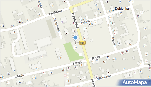 Dubienka, Krawczyka Bogusława, kmdr. ppor., 8, mapa Dubienka