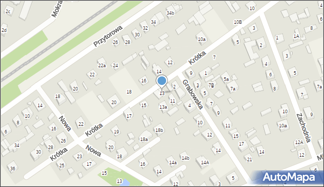 Duczki, Krótka, 13, mapa Duczki