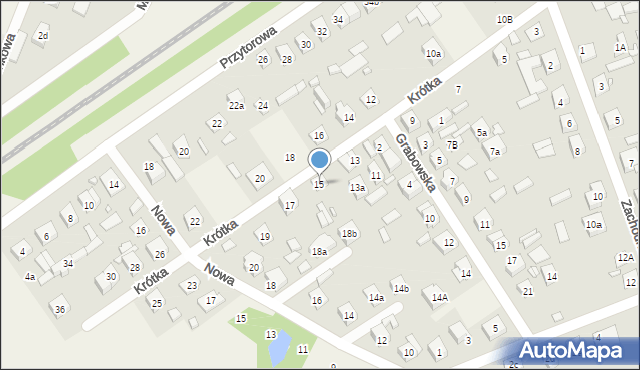 Duczki, Krótka, 15, mapa Duczki