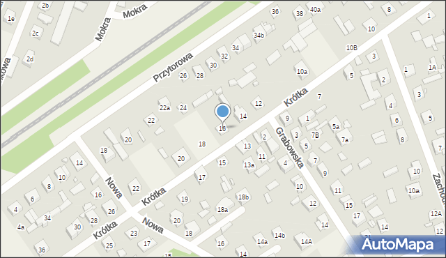 Duczki, Krótka, 16, mapa Duczki