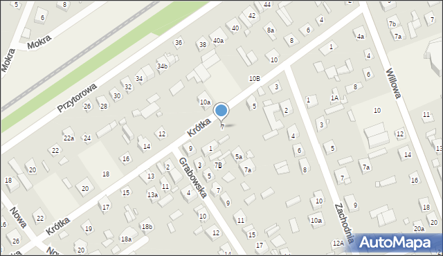 Duczki, Krótka, 7, mapa Duczki