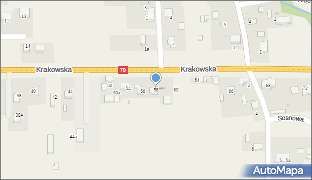 Dulowa, Krakowska, 58, mapa Dulowa