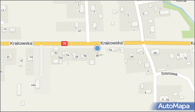 Dulowa, Krakowska, 60, mapa Dulowa