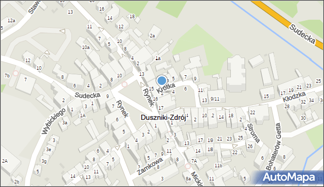 Duszniki-Zdrój, Krótka, 2, mapa Duszniki-Zdrój