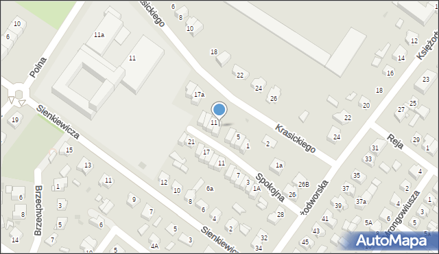 Działdowo, Krasickiego Ignacego, bp., 9, mapa Działdowo