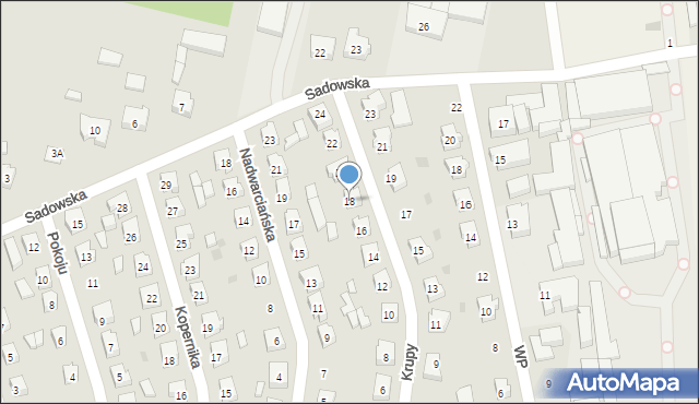 Działoszyn, Krupy, 18, mapa Działoszyn