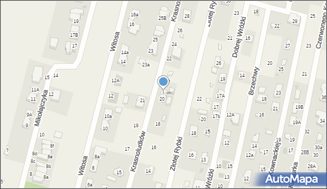 Dziekanów Leśny, Krasnoludków, 20a, mapa Dziekanów Leśny